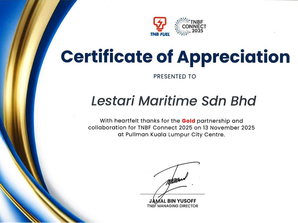 TNBF Certificate of Appreciation 2025