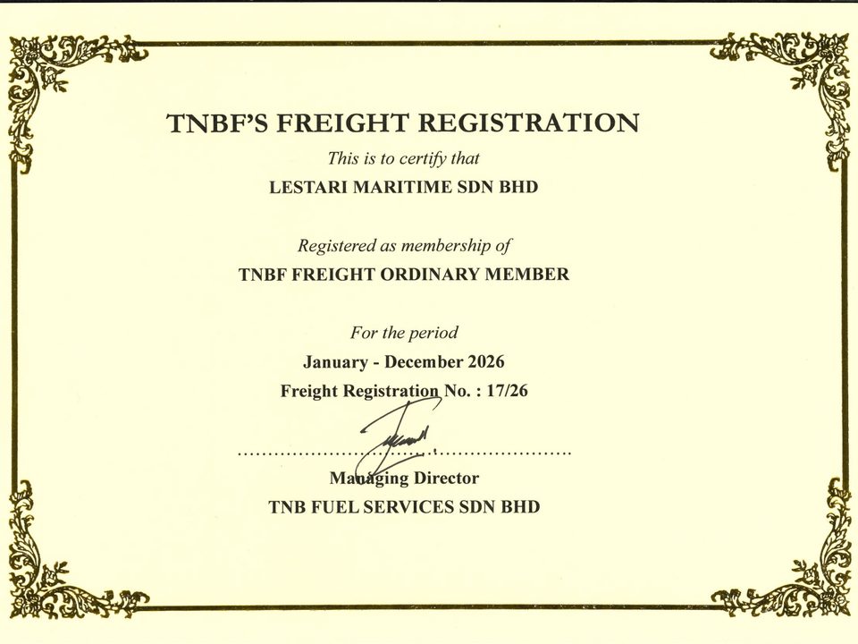 TNBF Freight Ordinary Membership 2026